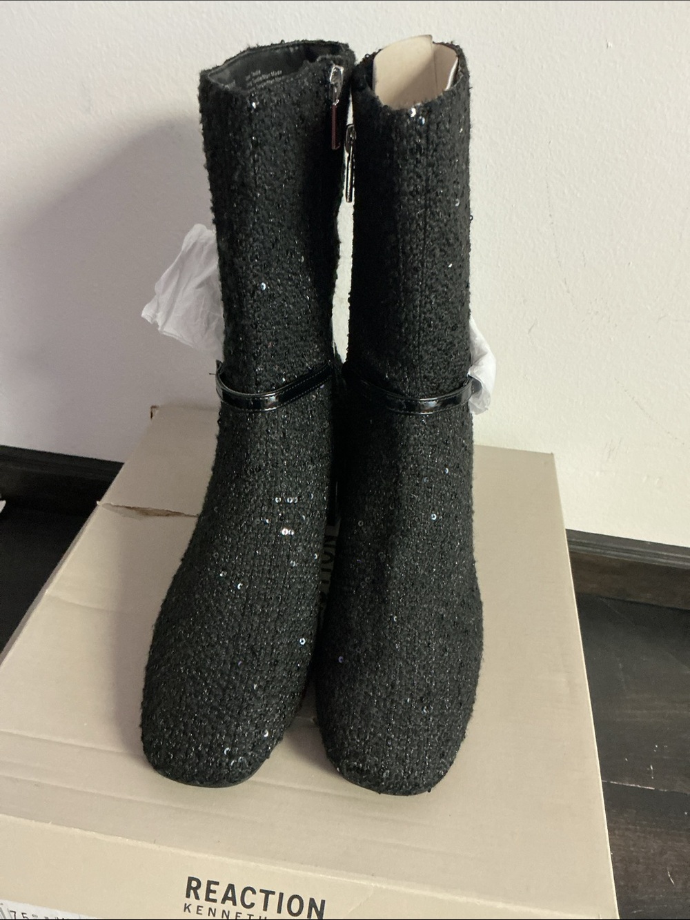 Kenneth Cole REACTION Women's Lacey Jewel Bootie Fashion Boot Size 7.5 - Picture 14 of 16
